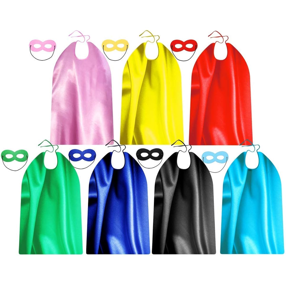 Superhero Capes and Masks Bulk Pack for Teens and Adults - Superhero Party Costumes for Team Spirit Building