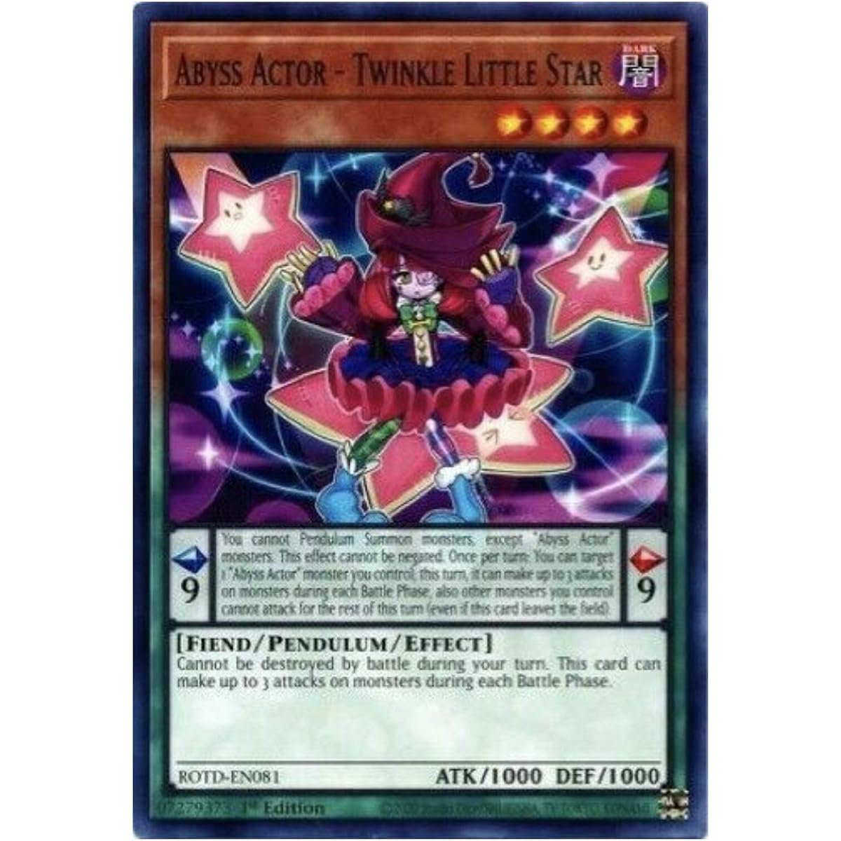 Abyss Actor - Twinkle Little Star - ROTD-EN081 - Common - First Edition