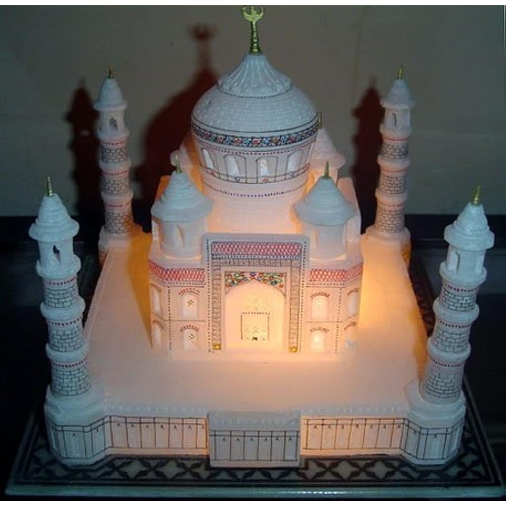 StonKraft Taj Mahal Taj Mahal Marble Replica Model Indogra Souvenir Collection (6" x 6") White