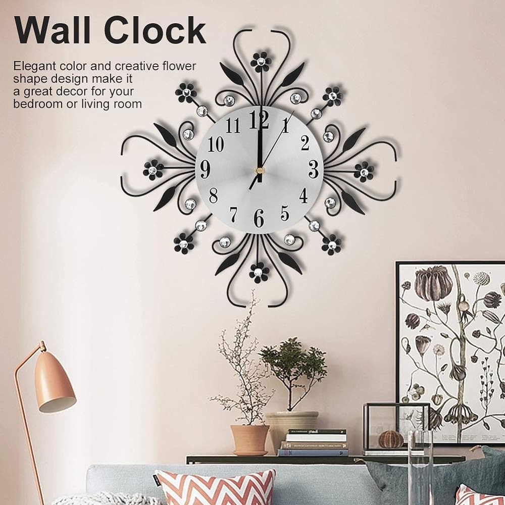 Wall Clock Wall Clock Wall Clock Stylish Interior Clock European Diamond Wall Clock Housewarming Gift Wedding Gift Present Home Living Decoration