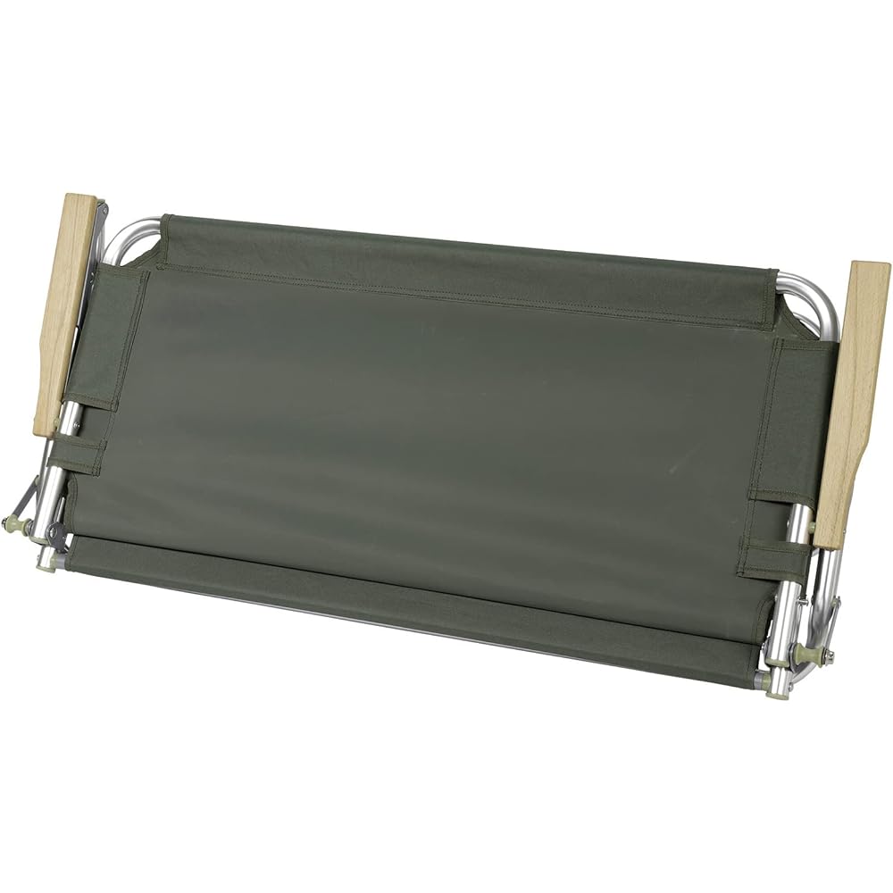 CAPTAIN STAG Bench Low Bench Aluminum with Back Grand Low Bench Olive UC-1854 Width 1,025 x Depth 560 x Height 560 mm