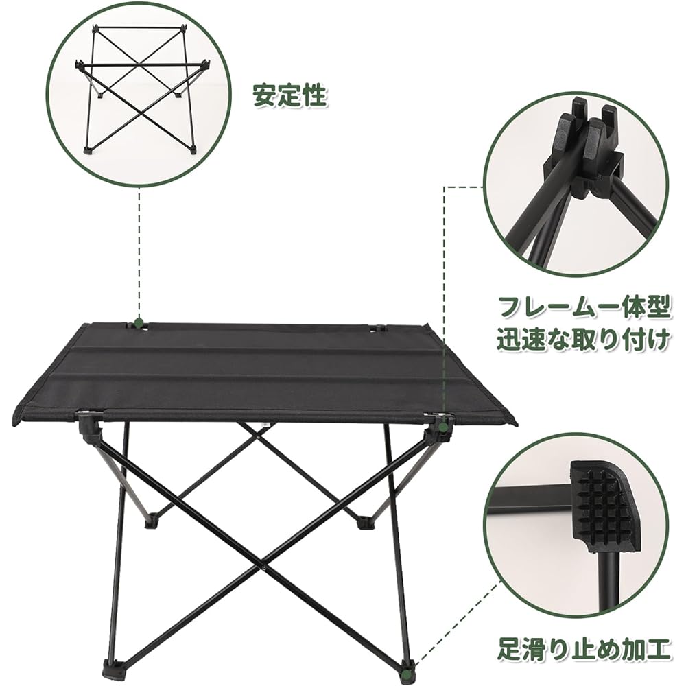 Magiea Camping Table Roll Table Outdoor Table Foldable Oxford Cloth Table Ultra Light Aluminum Storage Bag Included Camping Equipment