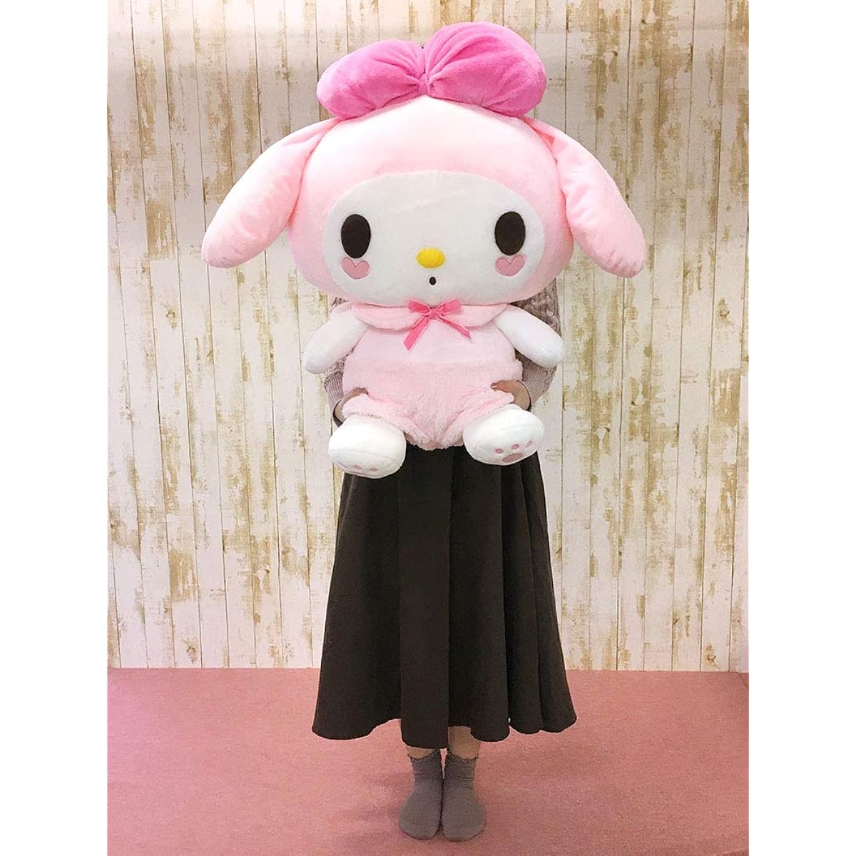 Sanrio My Melody Large Plush Toy 2L Size Angel Ver. Set with Magnet