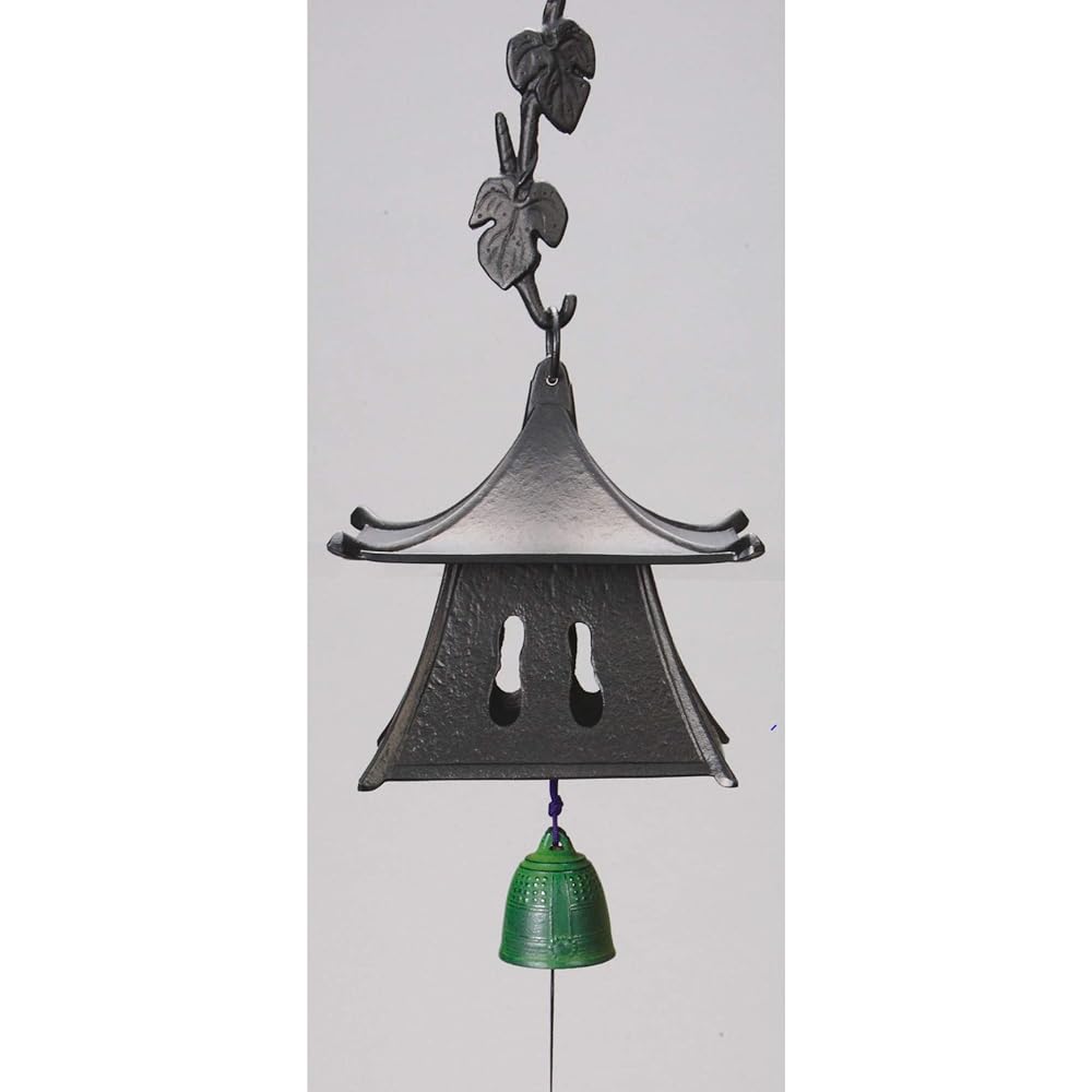 Iwachu Wind Chime Hanging Lantern Large Black 27005 Design Accessories Nambu Ironware
