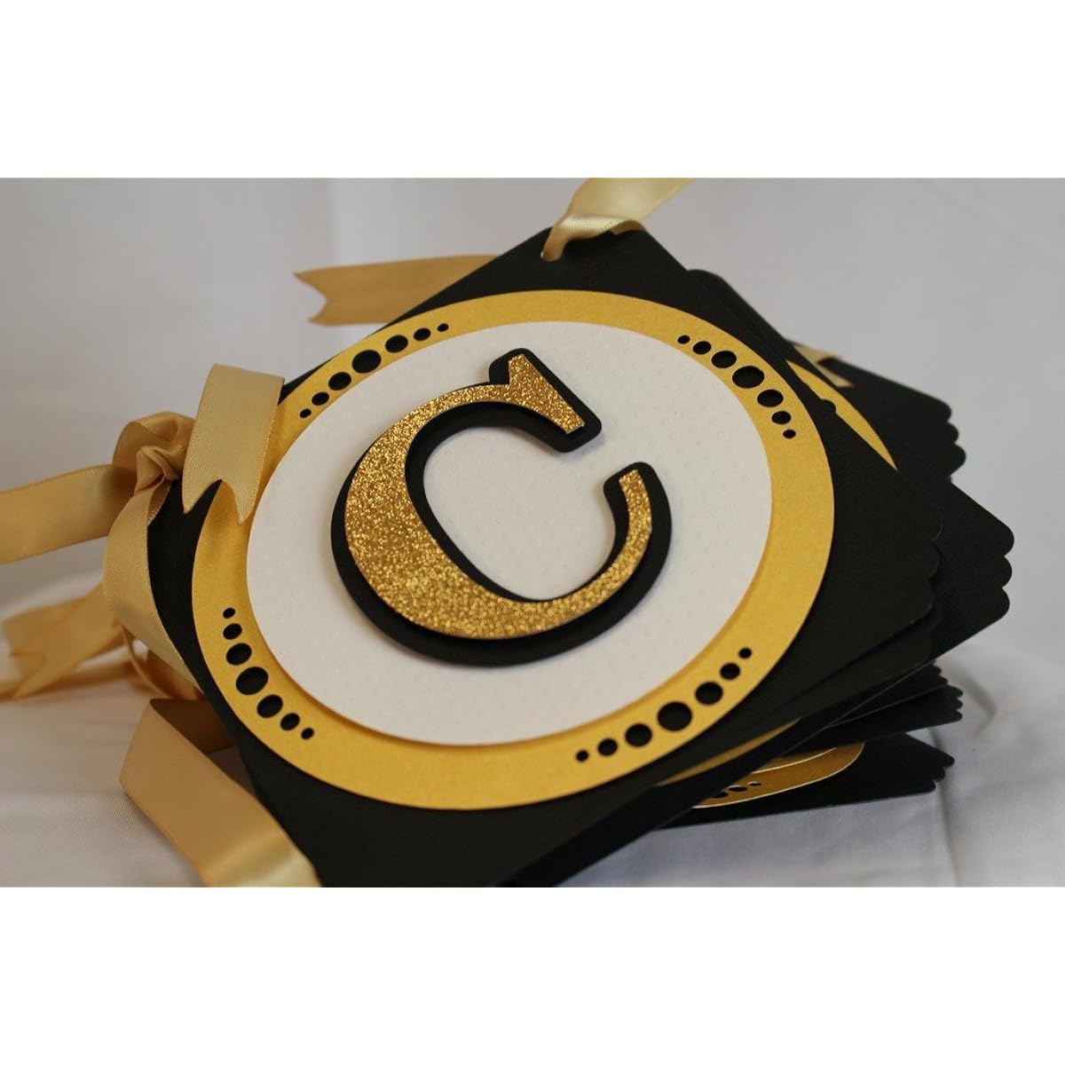 All About Details Black & Gold Congratulations Banner