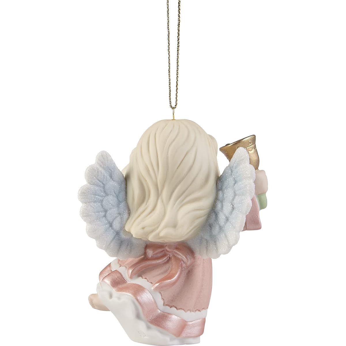 Precious Moments 221045 Ringing in Holiday Cheer Annual Angel Bisque Porcelain Ornament