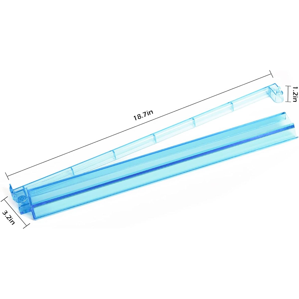 GUSTARIA Mah Jongg All-in-One Tile Rack & Pusher Clear Acrylic Mahjong Rack and Pusher Combo Modern American Mahjong Tile Rack Set of 4 Blue