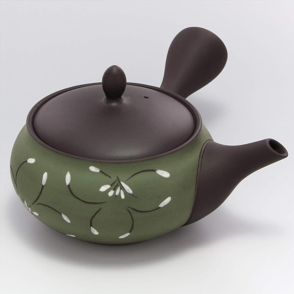 Tokoname ware Uko black mud Mocco purple medium band teapot 230ml F833