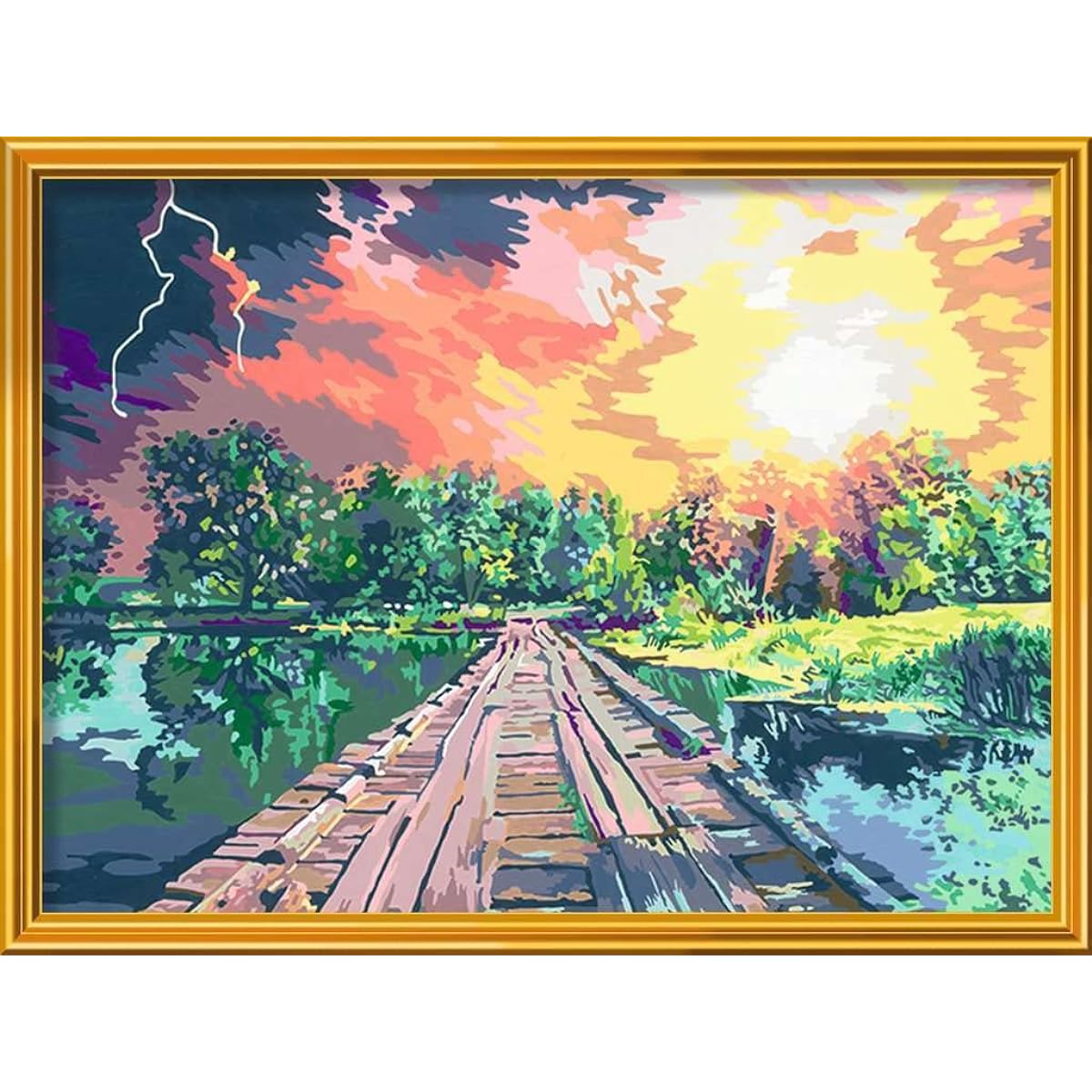 Ravensburger Painting by Numbers 28989 - Magic of Light - from 14 years: Without frame!