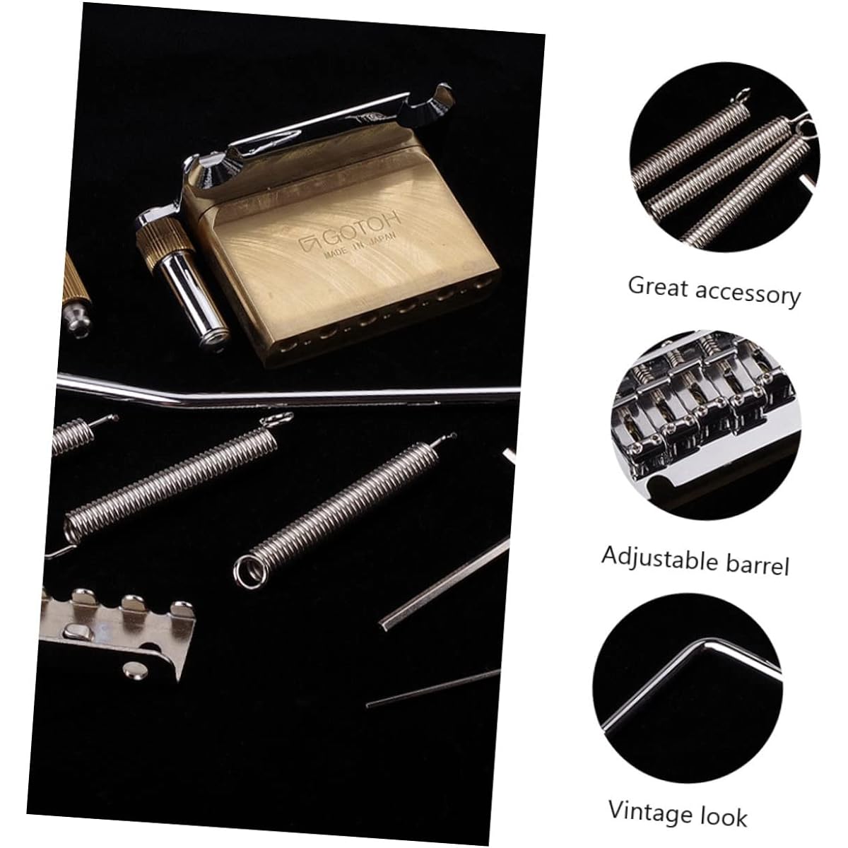 SWOOMEY 1 Set 6 String Bridge Bass Tremolo Bridge Guitar Parts Tremolo Bridge Saddle Saddle Bridge Tremolo Bridge System Replacement Component Metal Bridge Alloy