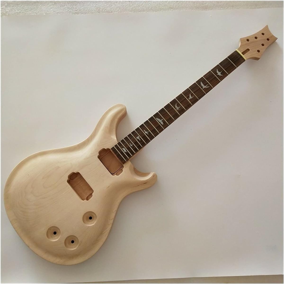 Unfinished DIY Guitar Body DIY 1 Set Unfinished Guitar Neck and Body Electric Guitar Kit