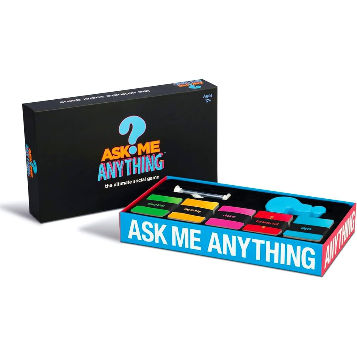 ASKMEANYTHING Ask Me Anything: The Ultimate Social Game, Meet Friends and Laugh All Night Long! Easy Setup 500 Questions - Game Night, Dinner Party Conversation Starters, Road Trips