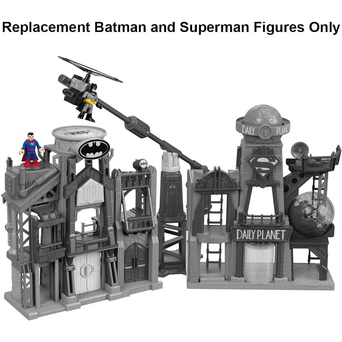 Imaginext DC Super Friends Super Hero Flight City DHT62 Replacement Parts Batman and Superman Figures