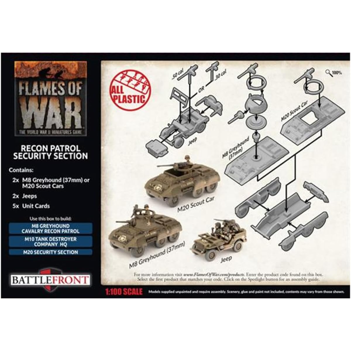 Flames of War: Late War: 米国: M8 Recon Platoon / Security Section (UBX79)