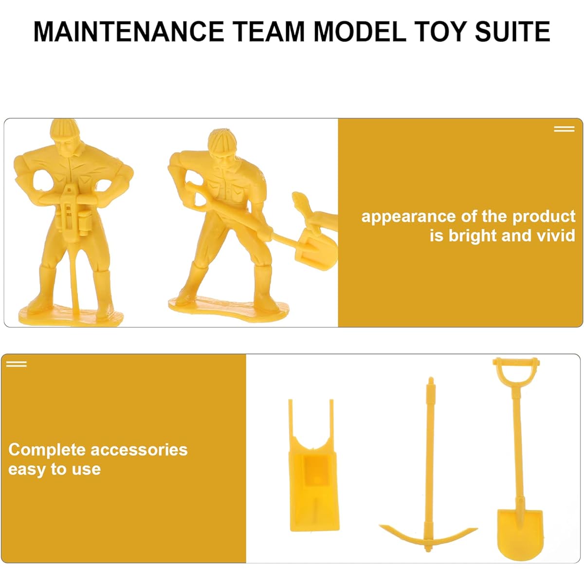 SEWACC 135pcs Re Topper Figures Construction Kids Toys Signs People Vivid Team Miniature Play Tools Emergency Street Small Figures Site Pretend Workers Model Kit Toys Plastic