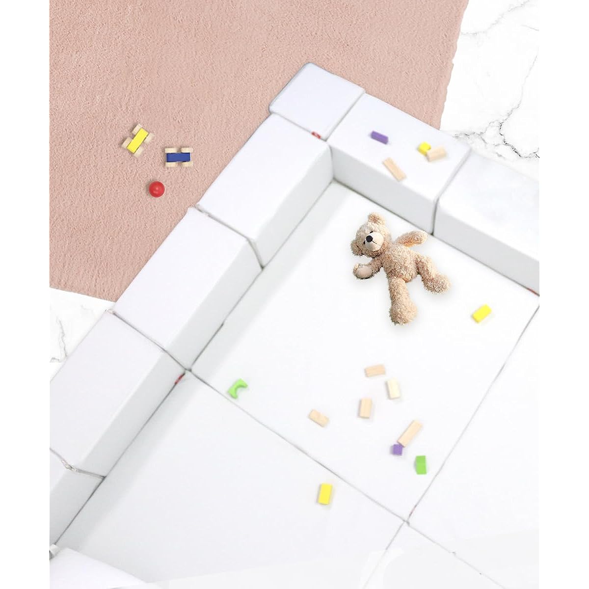 Kids Blocks F Set 201 x 201 cm Gray x White (B340-F-SET-S11)