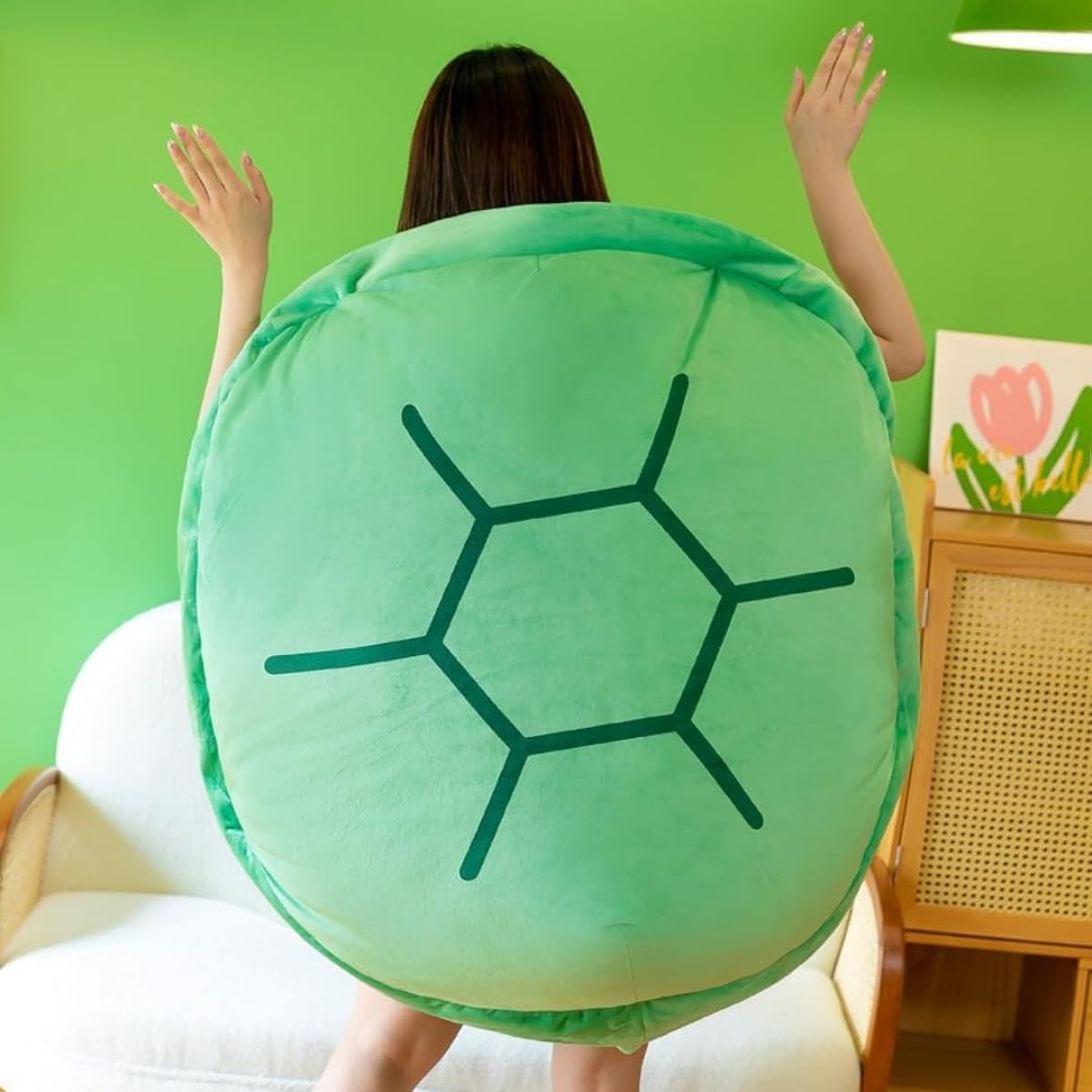 hell Cushion Kigurumi Plush Toy Extra Large Size Wearable Cushion Body Pillow Turtle Plush Cushion Cushion Chair Spoil People Body Fitting Sofa Animal Costume Fancy Dress Green Backrest Cushion Halloween 60-160cm Cosplay For Kids and Adults (Blue, 160cm)