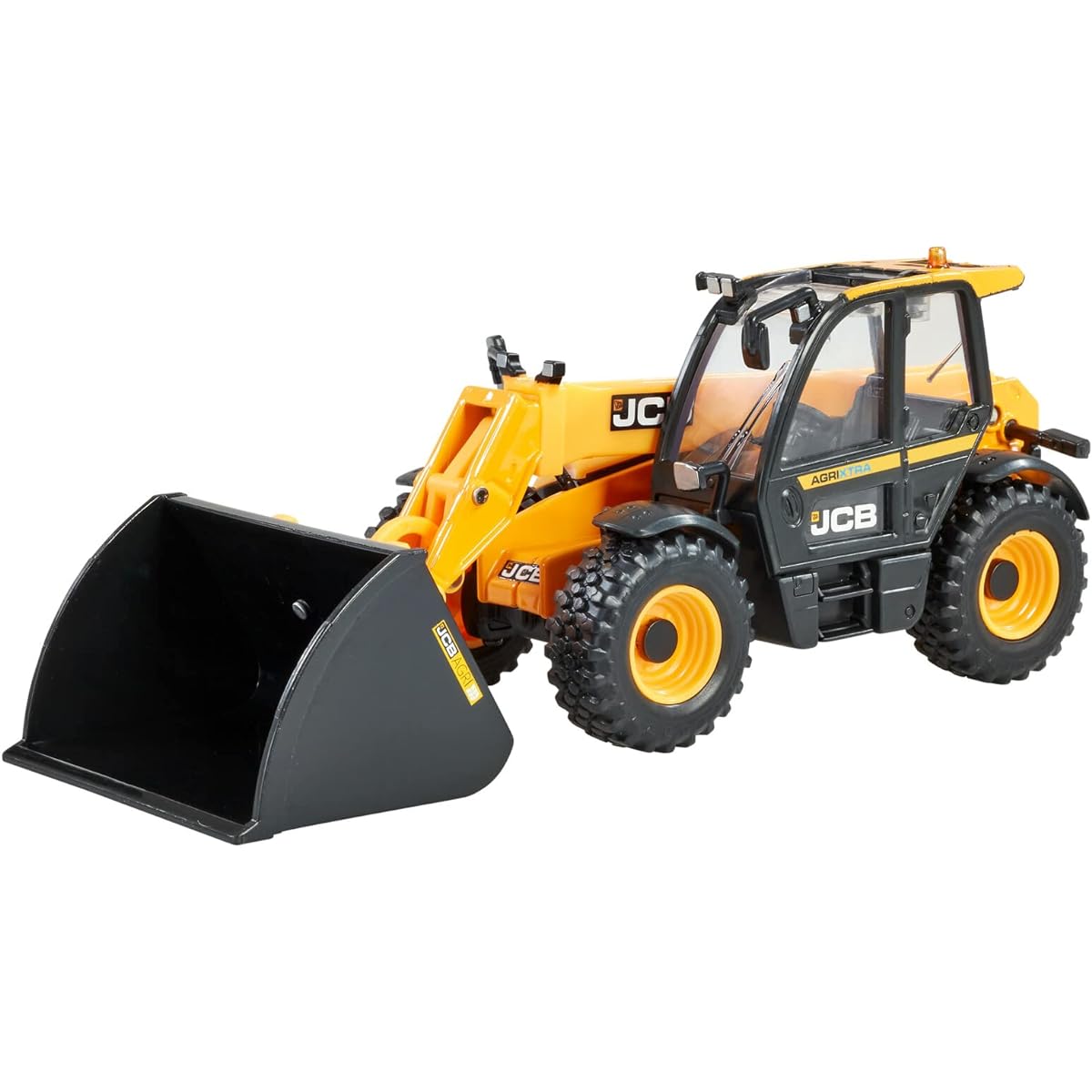 Britains JCB AGRIXTRA Roadall Farm Toy - Telescopic Handler - 1:32 JCB AGRI Truck - Collectible Tractor Toy - 1:32 Scale Farm Toy - Great for Collectors and Kids - Ages 3+, Yellow, 43325