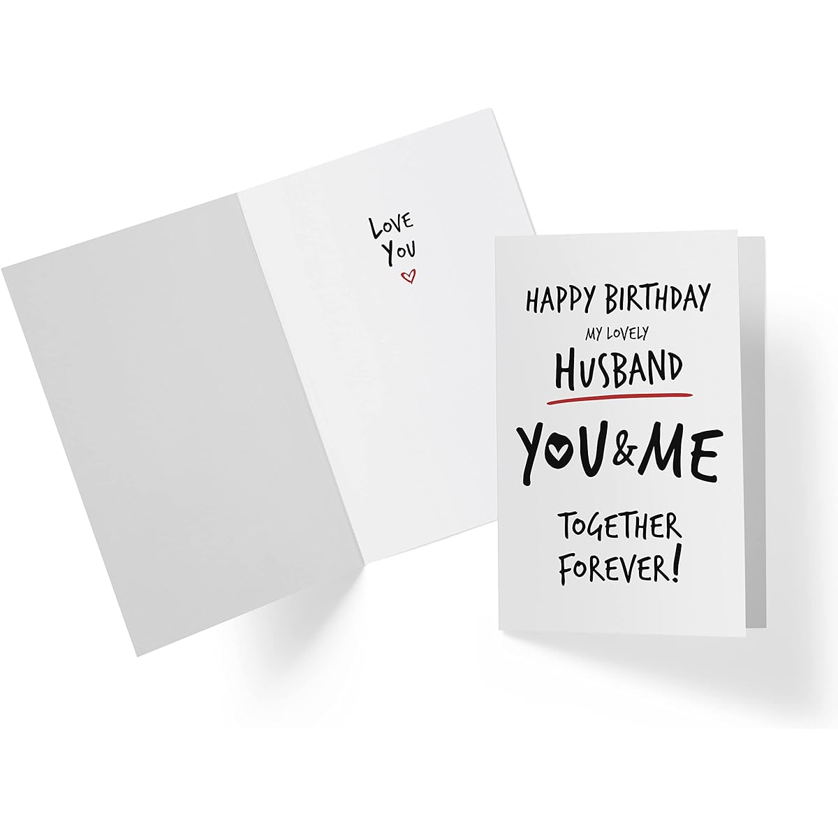 Sweet Funny Birthday Card Happy Birthday Card for Husband Large 5.5 x 8.5 Birthday Card Birthday Card for Husband from Wife Karto My Lovely Husband
