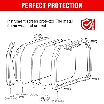 Motorcycle Instrument Frame Motorcycle Meter Frame Cover Screen Protector Cover Protection Parts B&MW R1200GS R1250GS R1250GSA F850GS F750GS F900 F900R (Color : Red2)