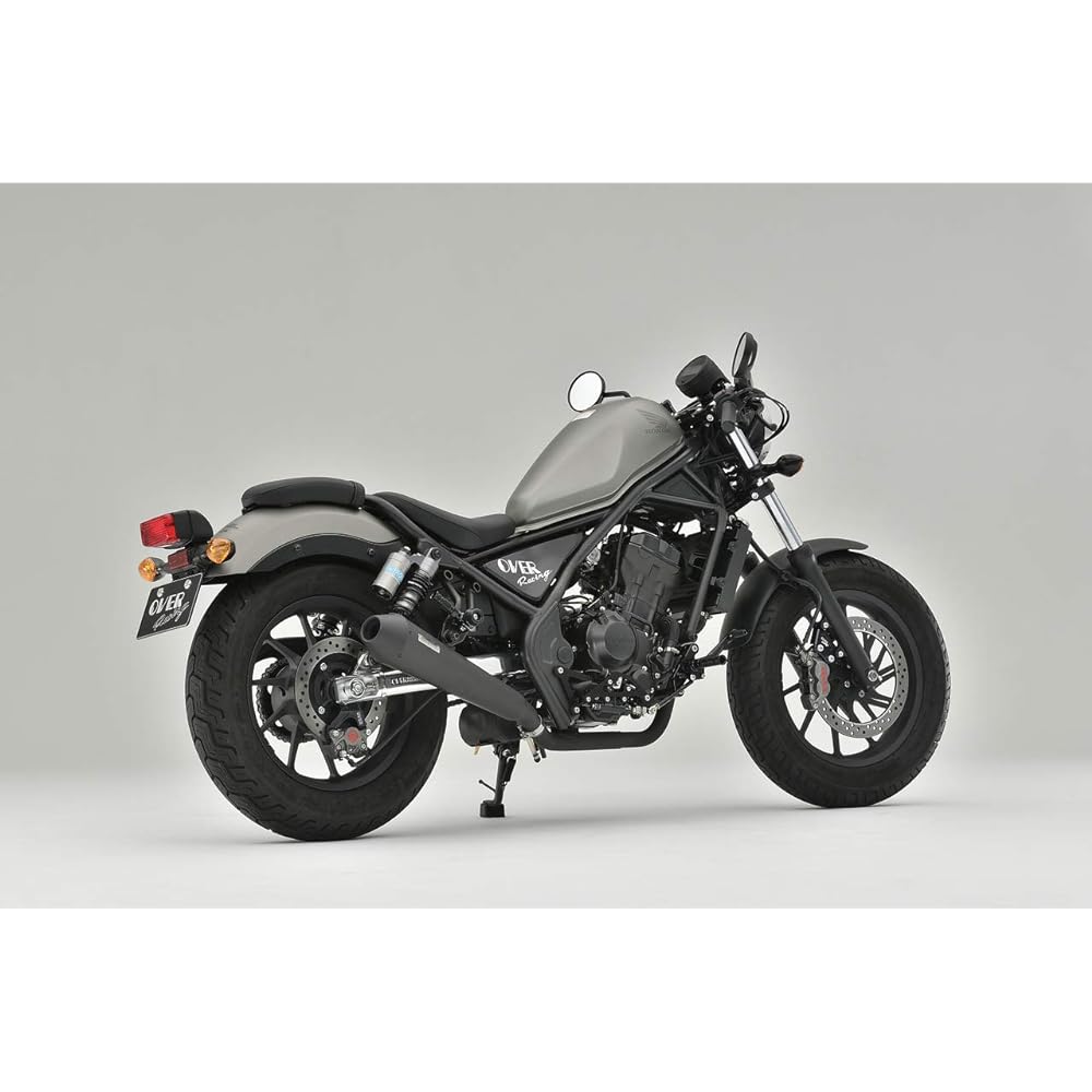 OVER RACING Over Racing Slip-on Rebel 250 Rebel250 SS Megaphone Muffler JMCA Government Certification Matte Black 17-13-02