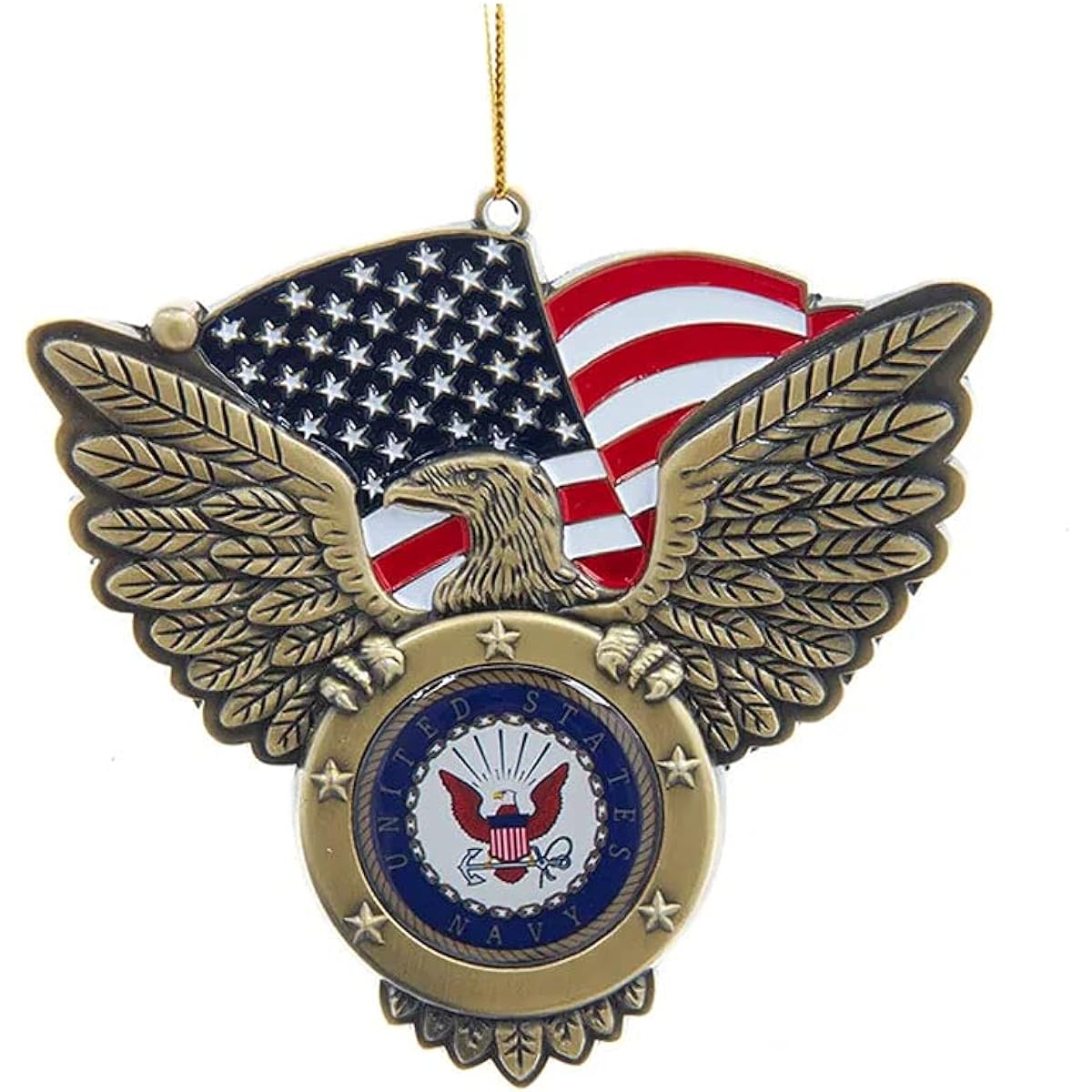 US Navy Seal American Flag Ornament
