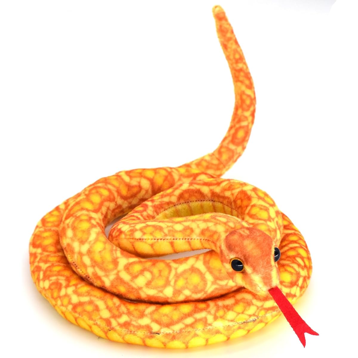 Bakalizoo 3.5ft Length Soft Snake Doll Cute Plush Prank Spoof Toy Kids Birthday Halloween Christmas Home Decor (Yellow)
