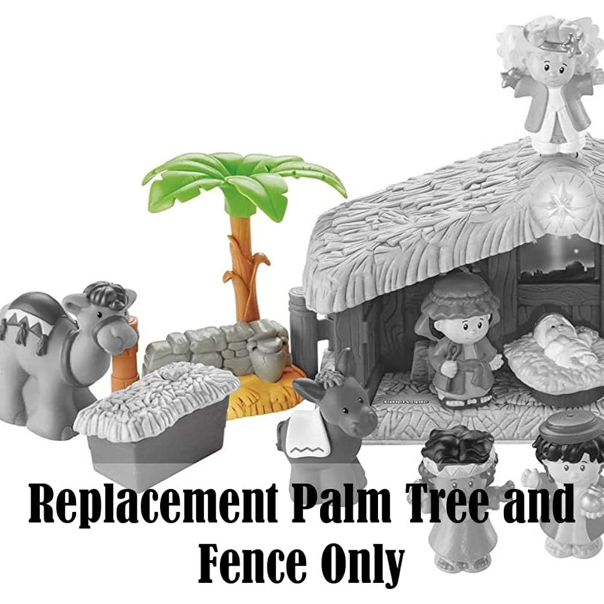 Fisher-Price Replacement Tree with Fence for Little People Deluxe Christmas Story Nativity Playset ~ J2404