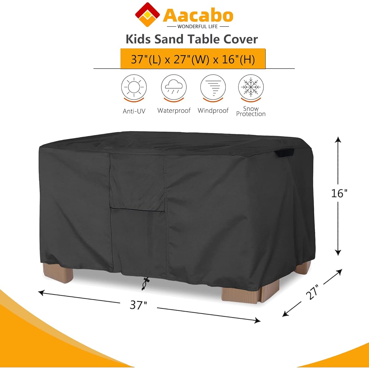 Sand Table Cover for Kids Step2 Perfect for Sand Tables Waterproof UV Resistant Outdoor Toy Cover - Cover Only