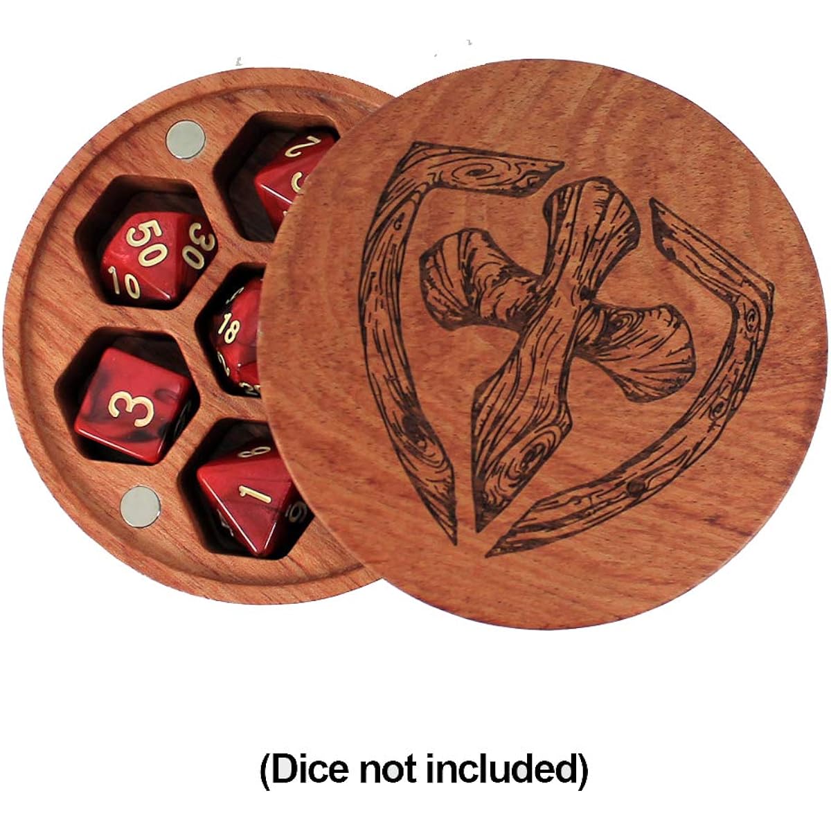 Paladin Role Playing DND Dice Box - Solid Wood Storage Case for Polyhedral, RPG, and Tabletop Game Dice