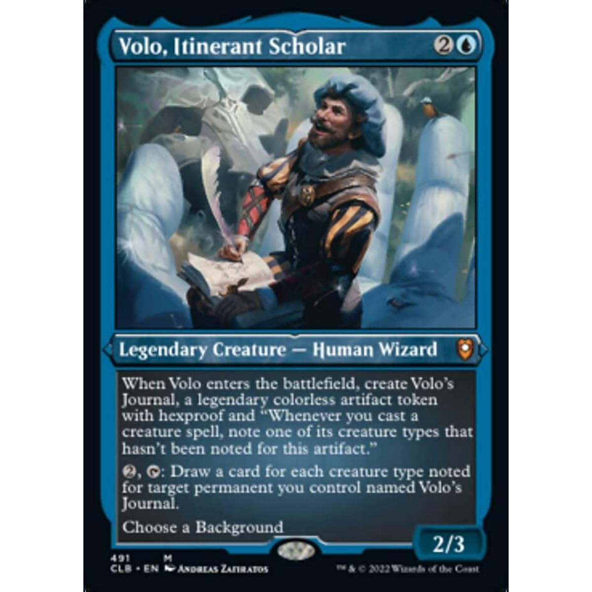 Magic: The Gathering - Bolo Traveling Scholar (491) - Etching - Foil - Battle for Baldur's Gate