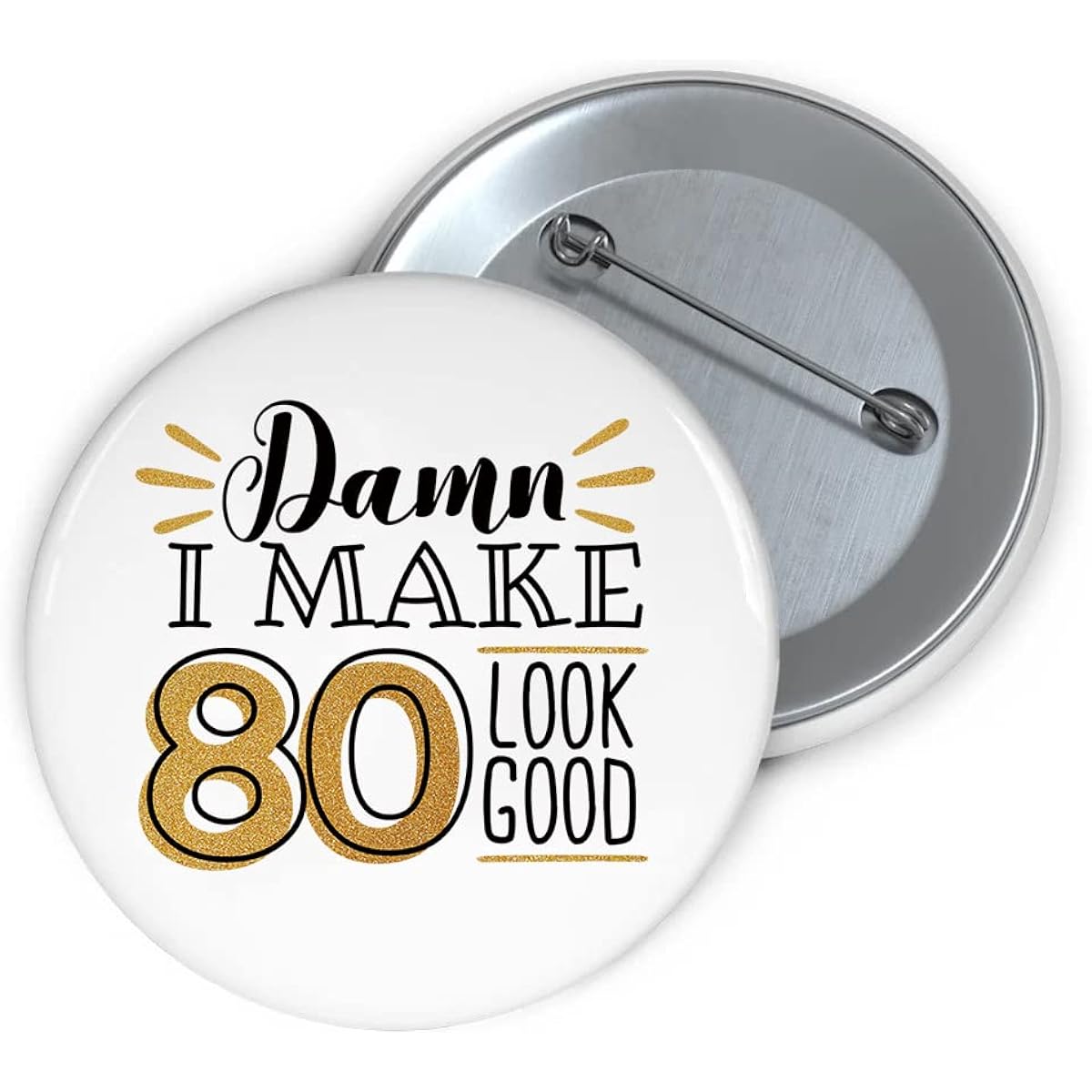 80th Birthday Gifts for Women Men Funny 80th Birthday Pins from Daughter to Mother Father Birthday Badge Gift for 80 Year Old Women or Men Birthday Party Supplies Party Favors