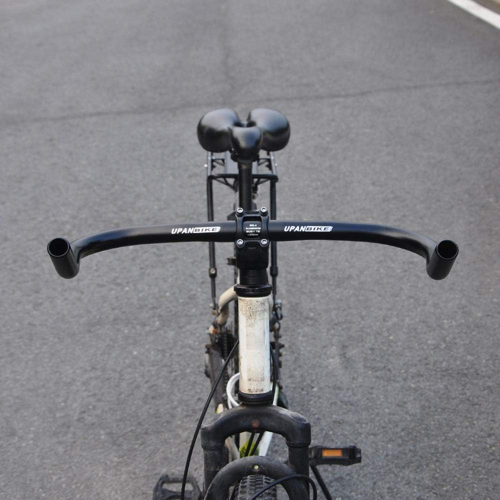 UPANBIKE Mountain Bike, Road Bike Handlebar 25.4mm 37cm Bar End Fixed Gear Bike Handle Black