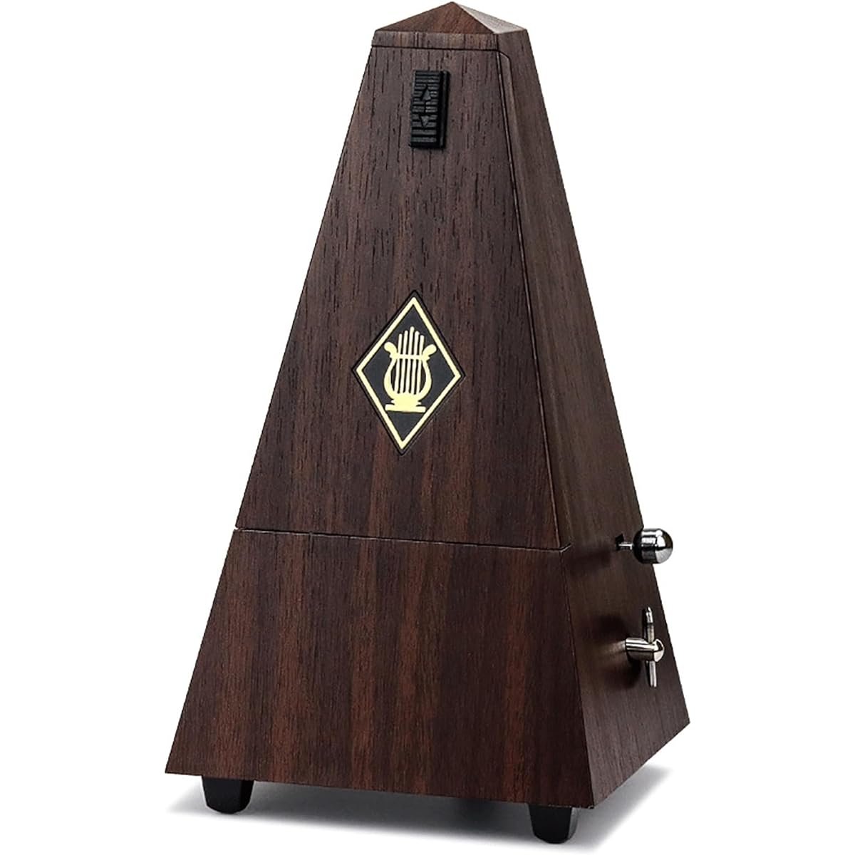 Metronome for playing musical instruments Tower Mechanical Metronome Piano Guitar Violin Kosho Universal Easy to operate (Color: Brown, Size: 11.5x11.5x21cm)