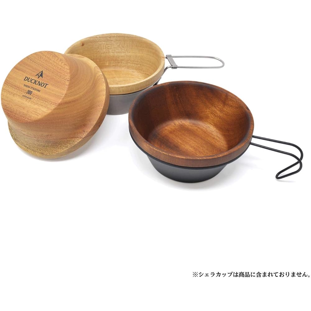 DUCKNOT Sherasta Wood Cup Natural Wood Solid Wood Stacking Shera Cup Outdoor Made in Japan (Natural)