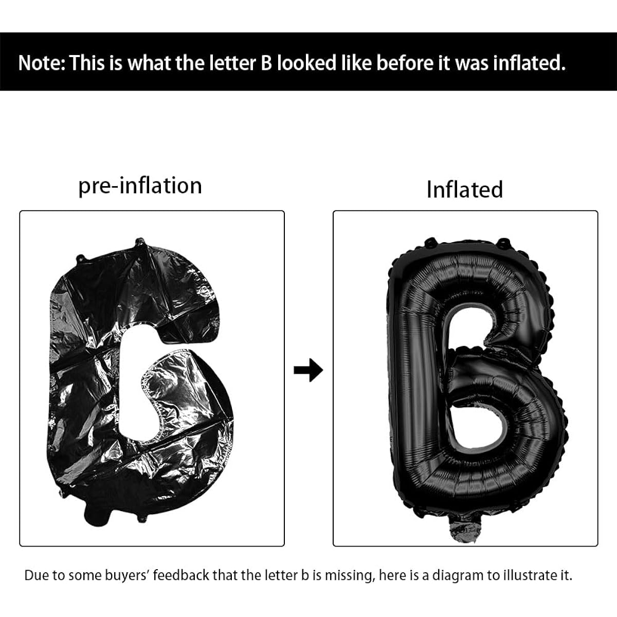 Personalized Happy Birthday Balloon Letters DIY Custom Name Birthday Banner Kit 2 Sets A- Z & 0-9 16" Letters and Numbers with 2 Ropes and 2 LED Lights for Dad Father's Day Party Decorations Black