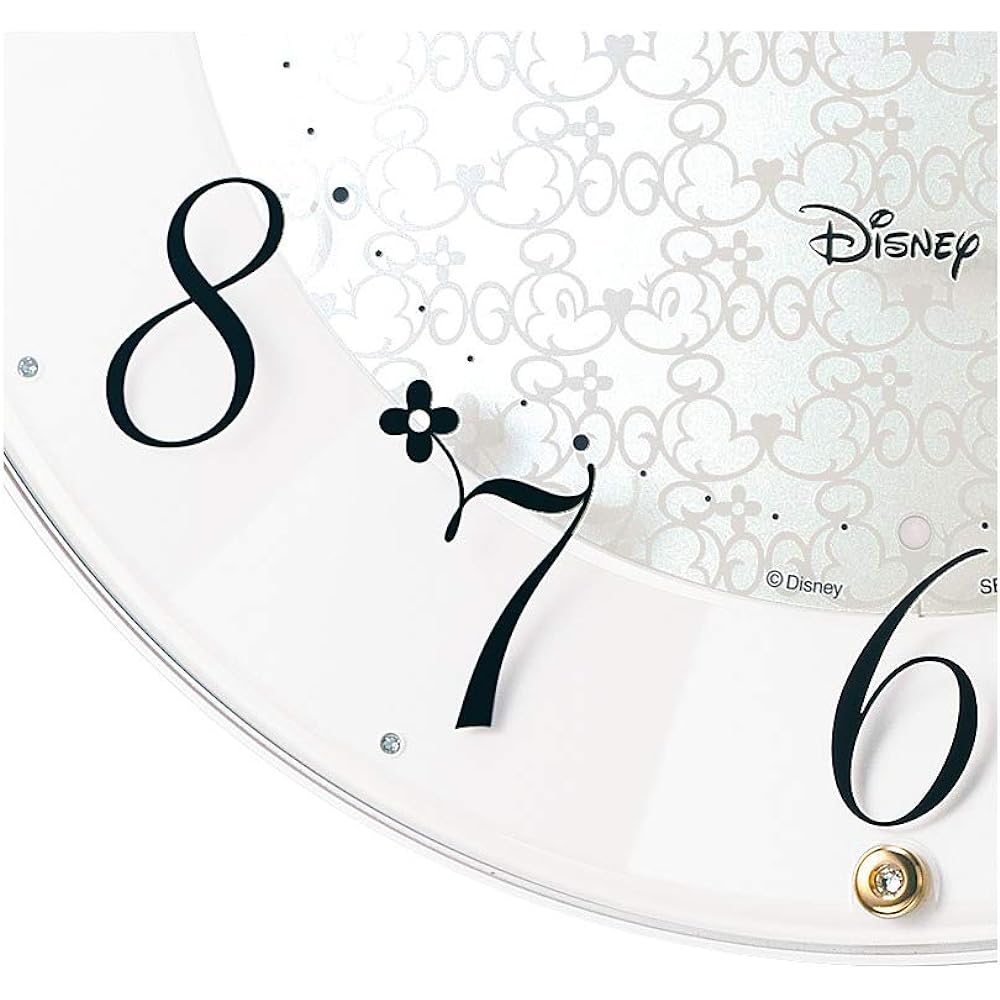 Seiko Clock Wall Clock Character Adult Disney Mickey Mouse Minnie Mouse Radio Wave White Pearl Diameter 327 x 46mm FS513W