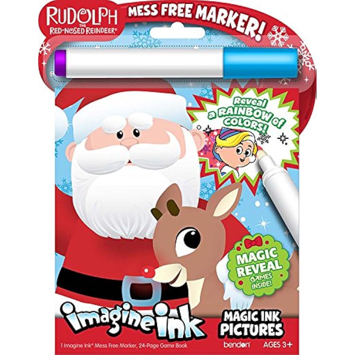 Rudolph the Red-Nosed Reindeer Imagine Ink Magic Picture Activity Book