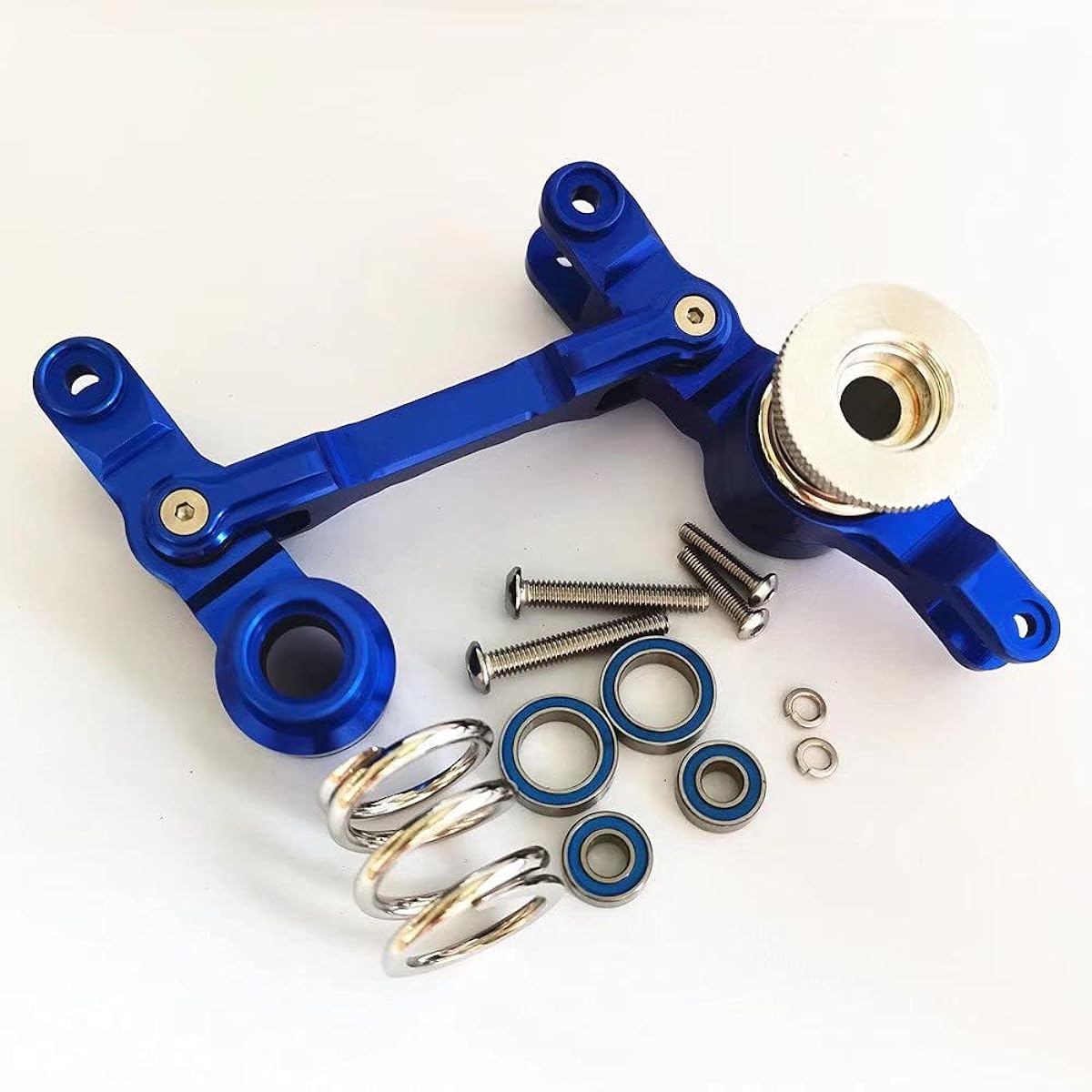 Aluminum Adjustable Steering Assembly with Bearings Blue for Traxxas 1/5 X-MAXX XMAXX 6S 8S 7746