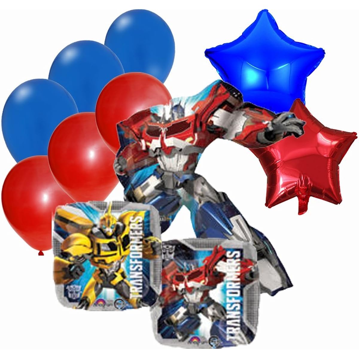 Transformers Birthday Party Decorations Mylar Balloon Bouquet Set