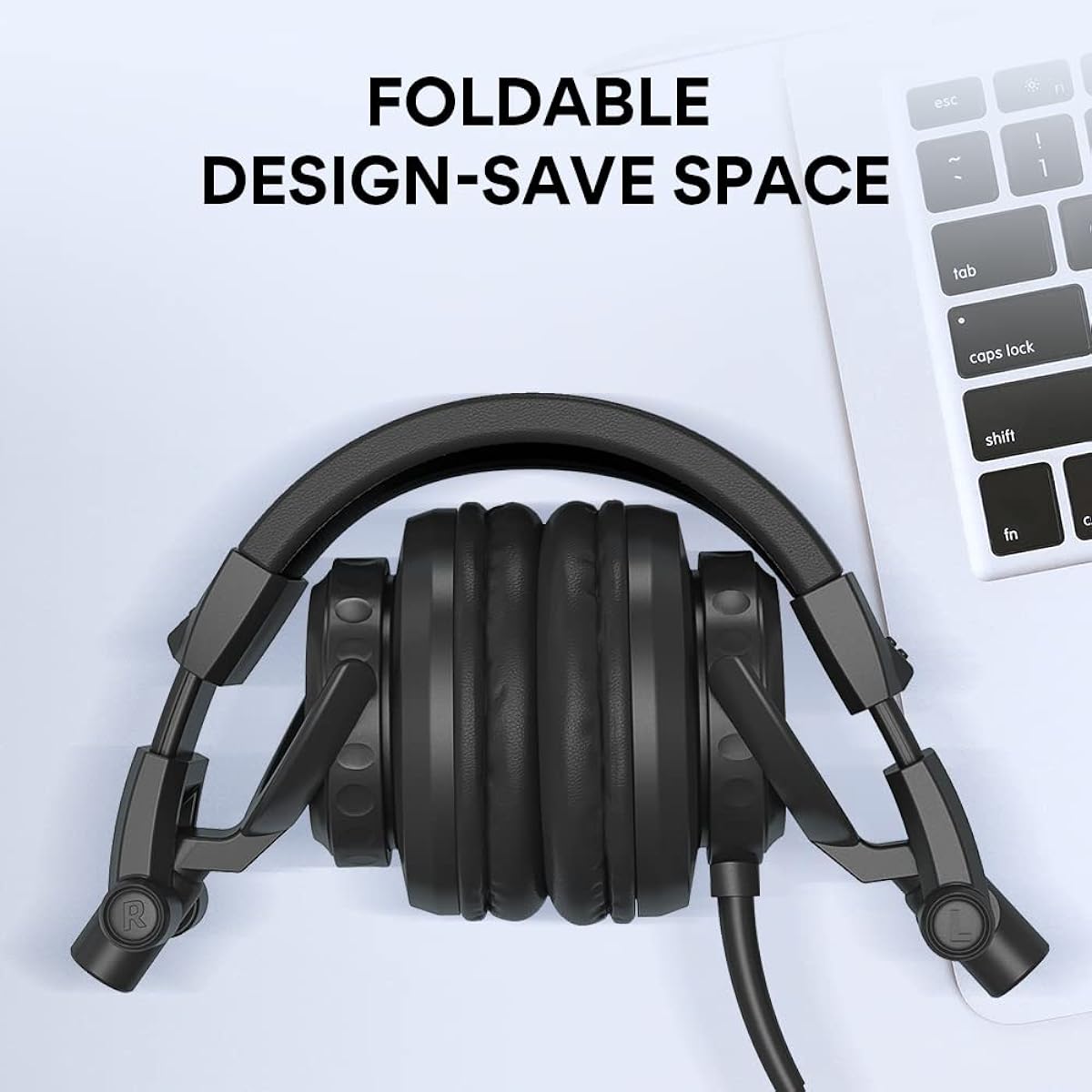r Headphones, Wired Over-Ear Headphones, DJ Headphones, Closed Type, Soundproof, Foldable, Equipped with 50mm Diameter Drivers, 3.5mm/6.35mm Plugs, Compatible with PCs, Laptops, Smartphones, Tablets, Mixing, Megaphones, Instrument Practice, etc. AU-MH501