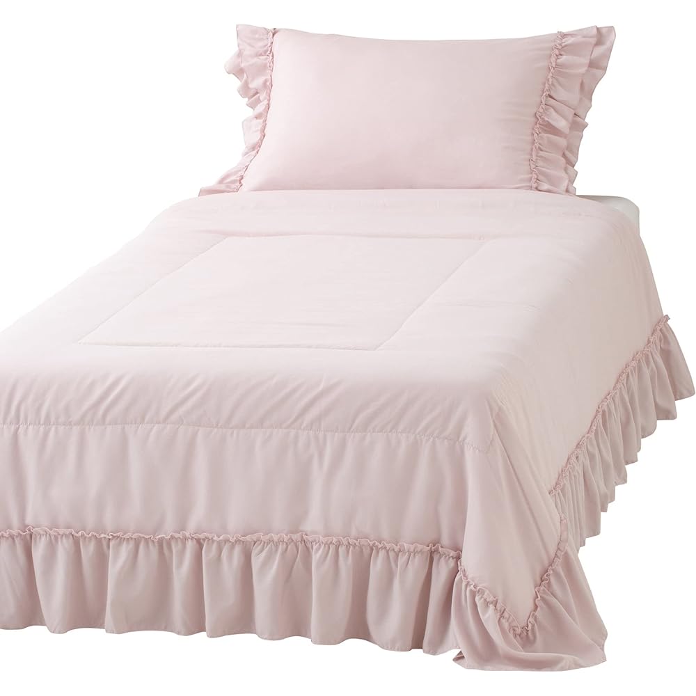 Francfranc Fluffy Cool Feeling Comforter Ruffle Double Pink