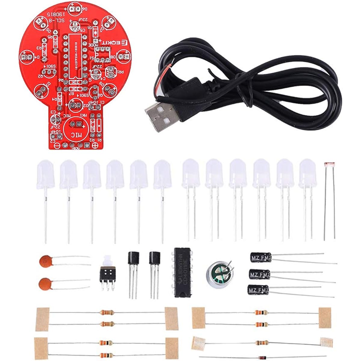 High School Junior High School Back to School Essential Kit DIY Soldering Kit Sound Light Control Delay Lamp DIY Electronic Soldering Learning Practice Kit