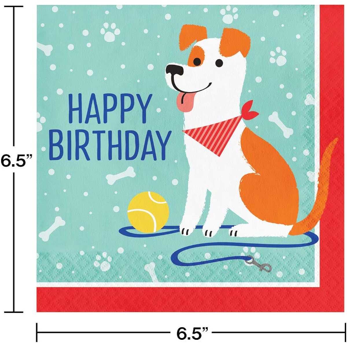 Dog party birthday napkins 48 pieces