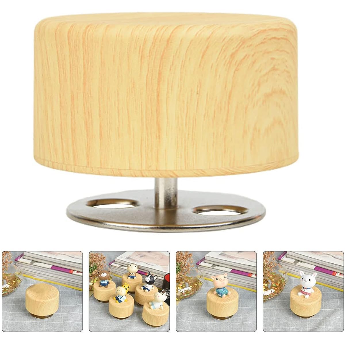 Milisten DIY Music Box Base Rotating Music Box Parts Replacement Music Box Movement