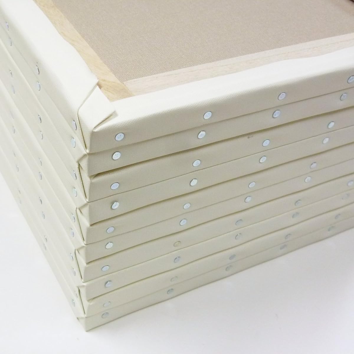 White Stretched Canvas F15 Paulownia Wood Frame 10-Pack