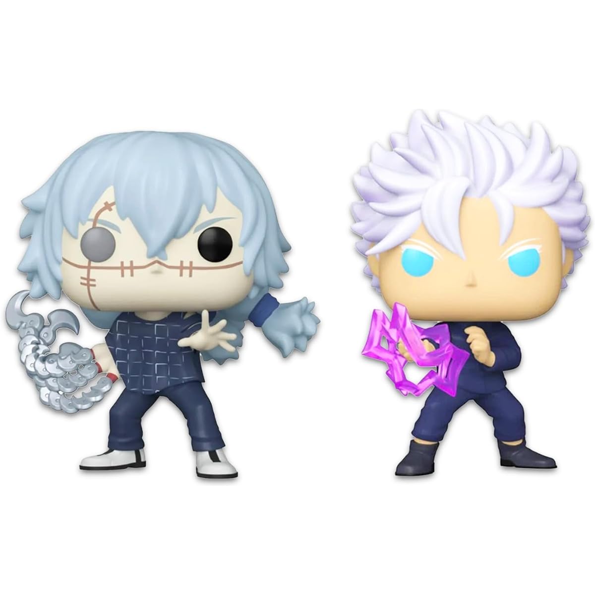 Jujutsu Kaisen Funko POP Set - Jujutsu Kaisen Funko Pops (Including Gojo Hollow Purple) and Mahito Plus Smartphone Wallet for Kids Teens | Jujutsu Kaisen Anime Figure Set 2 Pieces