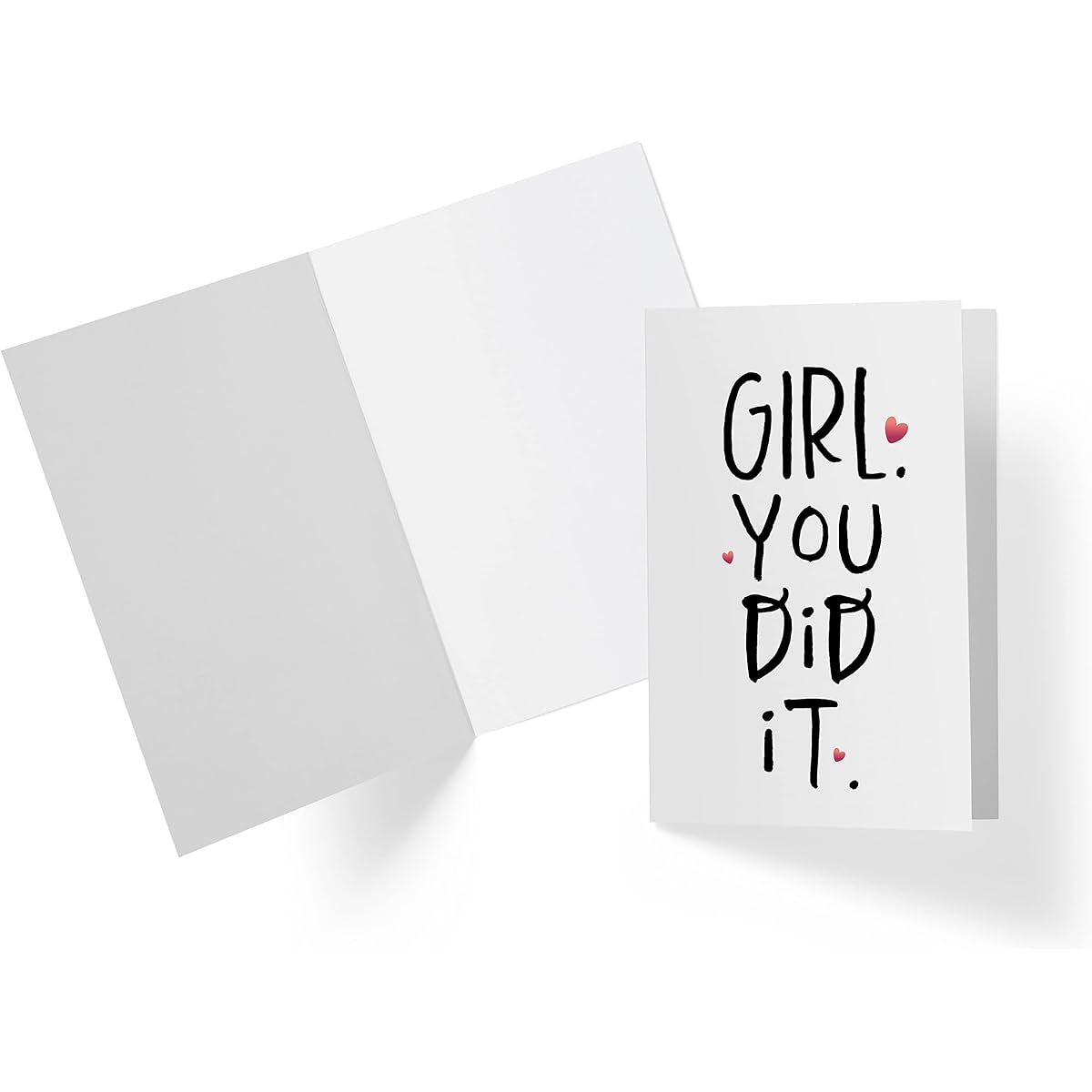 Karto Sweet Graduation Card for Her, Large 5.5 x 8.5 Graduation Card for Daughter, Sister, Friend, Best Friend - Girl You Did It