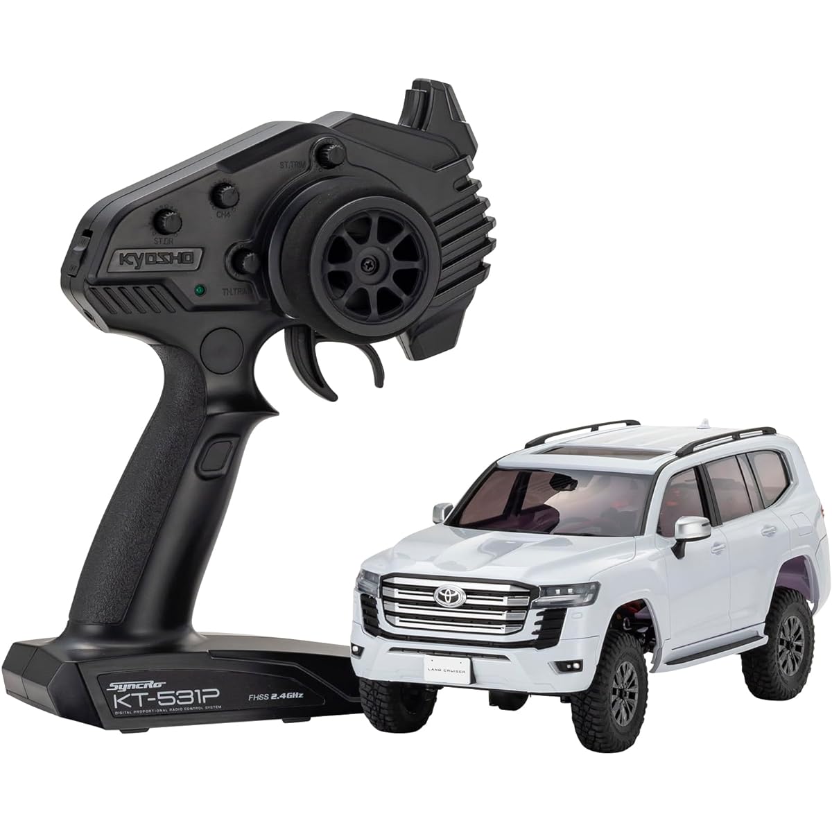 Kyosho Kyoso Mini-Z 4x4 Ready Set Toyota Land Cruiser 300 Precious White Pearl Electric Radio Control 32533PW