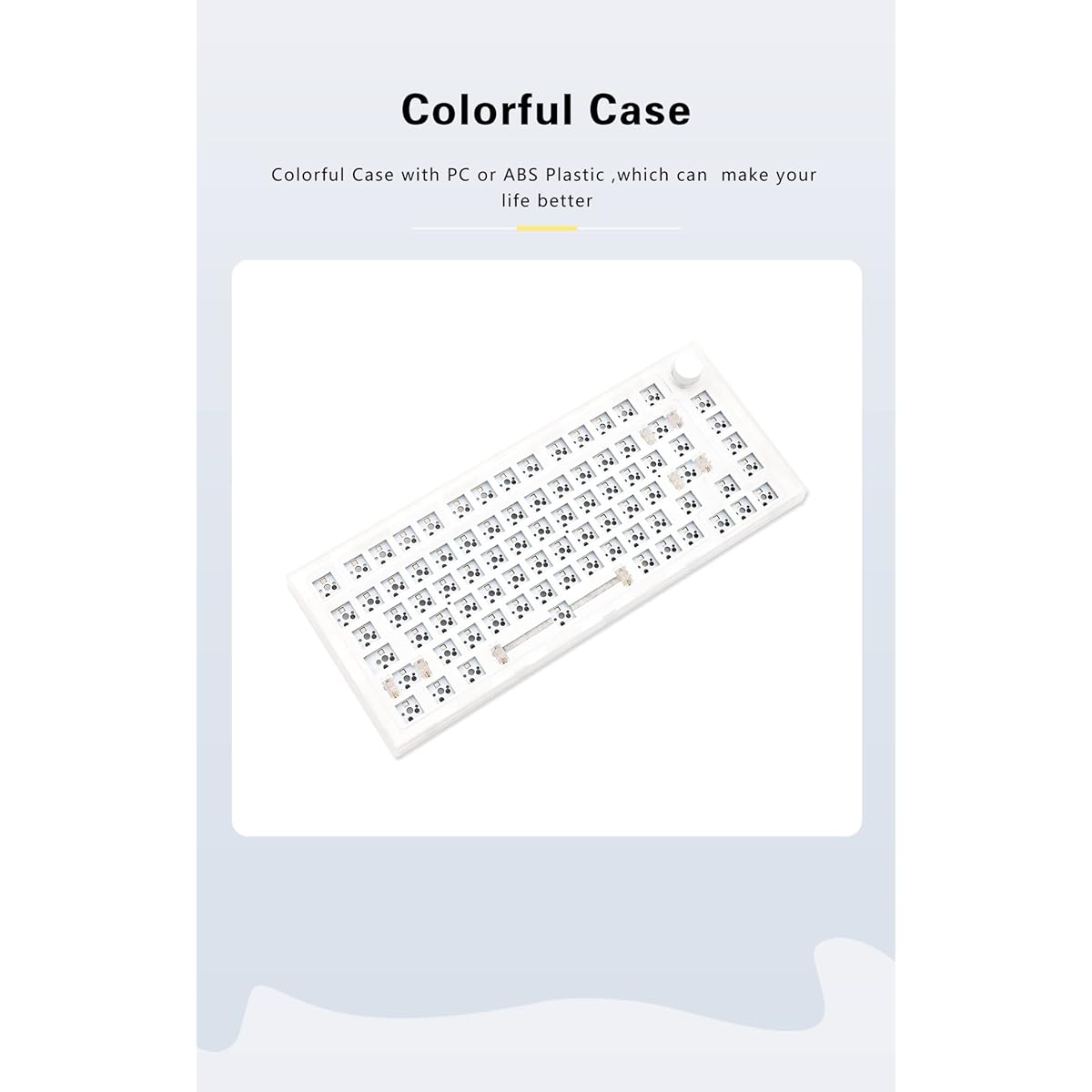 KPREPUBLIC NextTime X75 75% Gasket Mechanical Keyboard Kit PCB Hot-Swappable Switch Lighting Effect RGB Switch LED Type-c Next Time 75 (X75 Yellow Barebone Kit x1)